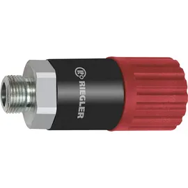 Riegler Dreh-Sicherheitskupplung NW 8, ISO 6150 C, Stahl, G 3/8 AG