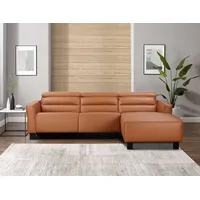 Places of Style Ecksofa »Carpari, L-Form, 263 cm, mit manueller o. elektrischer Relaxfunktion«, und USB/ Kopfteilverstellg braun