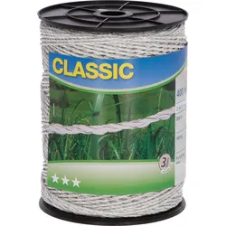 Kerbl Classic Weidezaunlitze, 400m weiß 9x 0,20 weiß - 449113 - weiß