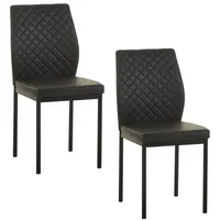 Hti-Living Esszimmerstuhl 2er Set Antikanthrazit Tromi