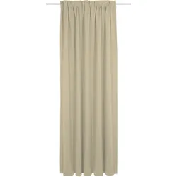 Vorhang WIRTH "Uni Collection", beige, B:142cm H:205cm, Baumwolle (Bio-Baumwolle), Gardinen, nach Maß