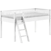 Home Affaire Spielbett HOME AFFAIRE, weiß (buche massiv weiß), B:135,5cm H:114cm L:207,5cm, Betten, aus massiver Eiche geölt, LF 90x2000cm, RR, Leiter u. Absturzschutz