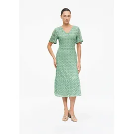 s.Oliver Midikleid Ajourmuster Grün L