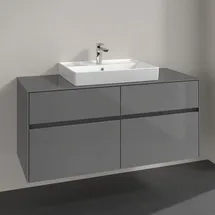 Villeroy & Boch Waschtischunterschrank 4 Auszüge 120 x 54,8 x 50 cm Glossy Grey