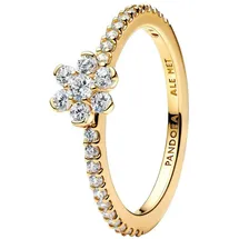 Pandora Damenring Funkelnde Blume Goldfarben, 56/17,8