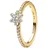 Pandora Damenring Funkelnde Blume Goldfarben, 56/17,8