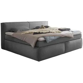 Stella Trading Boxspringbett – dark grey - H3/H4 - Microvelours - 180x200 cm