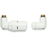 Vasco Universal Ventilset mit Thermostatkopf weiß Ausführung links