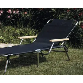 JAN KURTZ Amigo Sonnenliege 190 x 69 x 29 cm Schwarz