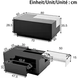 Tisch Wohnzimmertisch Ausziehbar Stauraum Led Mdf Okmyhome