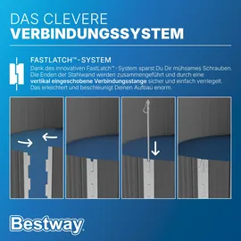 BESTWAY Tanx Stahlwandpool Set Ø 305 x 61 cm inkl. Filterpumpe