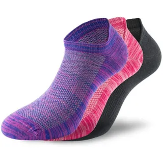 Lenz Performance Sneaker Tech Sokken, zwart-pink-donkerrood, 35 36 37 38 Voorman
