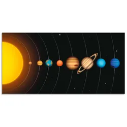Artland Wandbild »Vector Sonnensystem mit Planeten«, Sonnensystem, (1 St.), als Alubild, Outdoorbild, Leinwandbild, Poster, Wandaufkleber Artland Farbe Bild(er): bunt