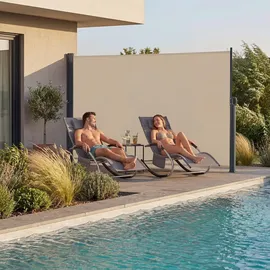 Tectake Aluminium Seitenmarkise 300 x 200 cm Beige