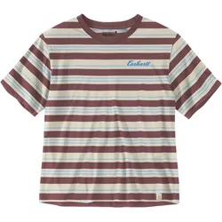 Carhartt Tencel Script Graphic, T-Shirt - Dunkelrot/Blau/Grau - M