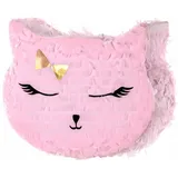 Festivalartikel Pinata Rosa Katzen-Piñata 35x27x9cm - Perfekte Geburtstagsüberraschung! rosa