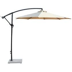Outdoor-Sonnenschirm, Sonnenschirm für Garten und Balkon, Terrassenschirm Beige L2,7 × H2,45 m /SS-ZYS270/