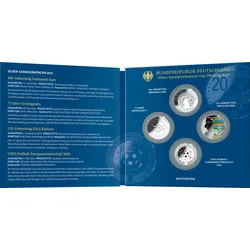 Jahrgangssatz der deutschen Silber-Gedenkmünzen 2024 PP