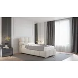 panda möbel BLISS Polsterbett mit Bettkasten, ohne matratze - beige