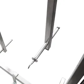 BITUXX Lackierständer Stahl 360° silber fahrbar 6-armig