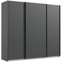 WIMEX Schwebetürenschrank »Andorra by fresh to go«, Mit 3D-Leisten für Akustikpaneel-Optik schwarz