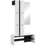 byLIVING Kompaktgarderobe Nante 100 x 186 cm Weiß