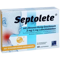 Septolete mit Zitronen-Honig-Geschmack 3mg/1mg