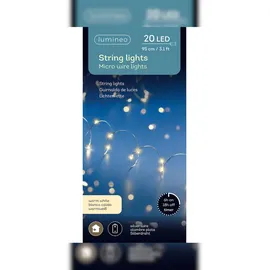Lumineo LED Lichterkette mit Timer 20 LEDs