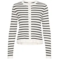 Kaffe Strickjacke KAlilibeth in Chalk/Black Stripe | Gr.: L
