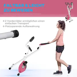 Homcom Fahrradtrainer mit Magnetwiderstand rosa/weiß