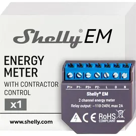 Shelly EM intelligenter Stromzähler und Schützkontrollrelaisschalter
