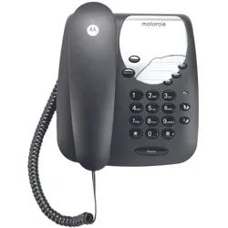 Motorola CT1 Schwarz Schnurtelefon, stabile Verbindung, Mute-Funktion – Schwarz