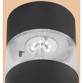 esotec Solar Pollerleuchte Edelstahl 49,5 cm inkl. Bewegungsmelder schwarz
