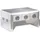 vidaXL Couchtisch Vintage Silber Aluminium mit 3 Schubladen