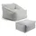 mokebo Relaxliege Textil 80 x 60 x 83 cm Grau mit Hocker