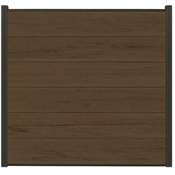 elephant® Sichtschutzzaun »Cora Line«, Komplettset inkl. 2 Pfosten, BxH: 190 x 180 cm, WPC/Aluminium - braun