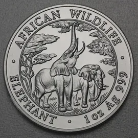 Generisch Silbermünze 1oz Zambia Elefant African Wildlife