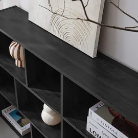 sweeek Pieter Bücherregal 3 Regale 12 Fächer Schwarz