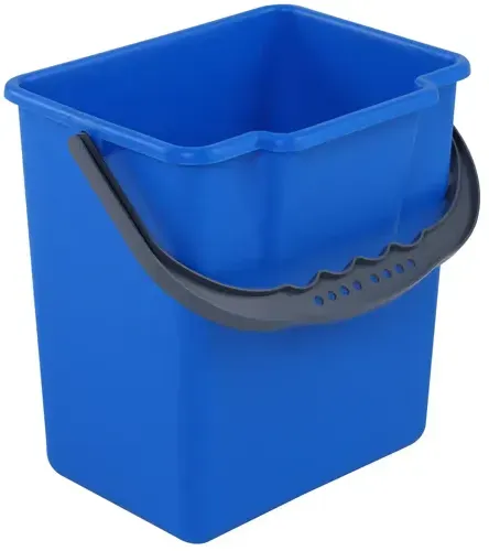 Putzeimer für Reinigungswagen Bayersan Eimer 6 L blau stabiler Griff aus Kunststoff
