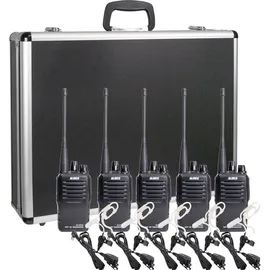 Alinco Team-Set DJ-VX-46 + KEP-24-AL 150101 PMR-Handfunkgerät 5er Set