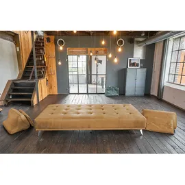 KAWOLA Schlafsofa Wiolo Leder cognac