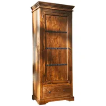 Massivmoebel24 Schrank Akazie 80x40x193 honig lackiert Oxford 0900