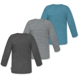 Normani Shirt Taupo blau | grau / anthrazit / graumeliert 74/80