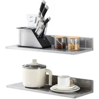Vevor Gewürzregal Wandregal 2-teilig, Hängendes Küchenregal 610 x 218 x 85 mm, Schweberegal Edelstahl 20 kg Belastbar, Regalbrett Wandboard Gewürzregal Geeignet für Küchen, Restaurants, Hotels usw.