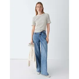 Opus T-Shirt mit Rundhalsausschnitt Modell 'Soleili', Ecru, 40