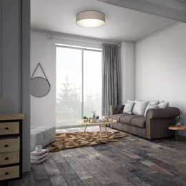 B.K.Licht Deckenleuchte Sterndekor 1 E27 rund taupe
