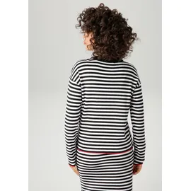 Aniston CASUAL Strickpullover Schwarz/Rot 34