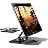 (schwarz) 360° Drehbarer Tablet-ständer, Verstellbarer Und Faltbarer Tablet-halter, Tablet-ständer Mit Mehreren Winkeln, Sandgekühlt, Kompatibel Mit Iphones Und Ipads Von 4 Bis 12,9 Zoll