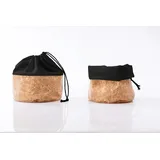 Nuts Brotkorb und Beutel mit Korkboden, umweltfreundliche schwarz Ø 24 cm x 25 cm