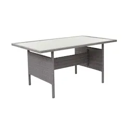 Mendler HWC-A29 Lounge-Set grau + 2 x Hocker